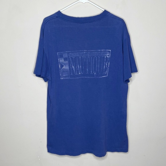 Vintage Guess 80s Guess Georges Marciano 1989 NAUTIQUE T Shirt Blue Size Large - Picture 2 of 8